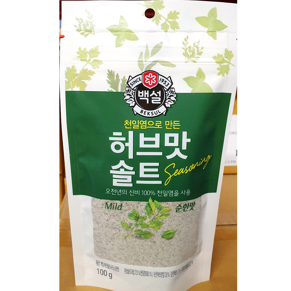 천일염 백설 순한허브맛 100g x 24개 업소용 허브솔트 : 에이샵
