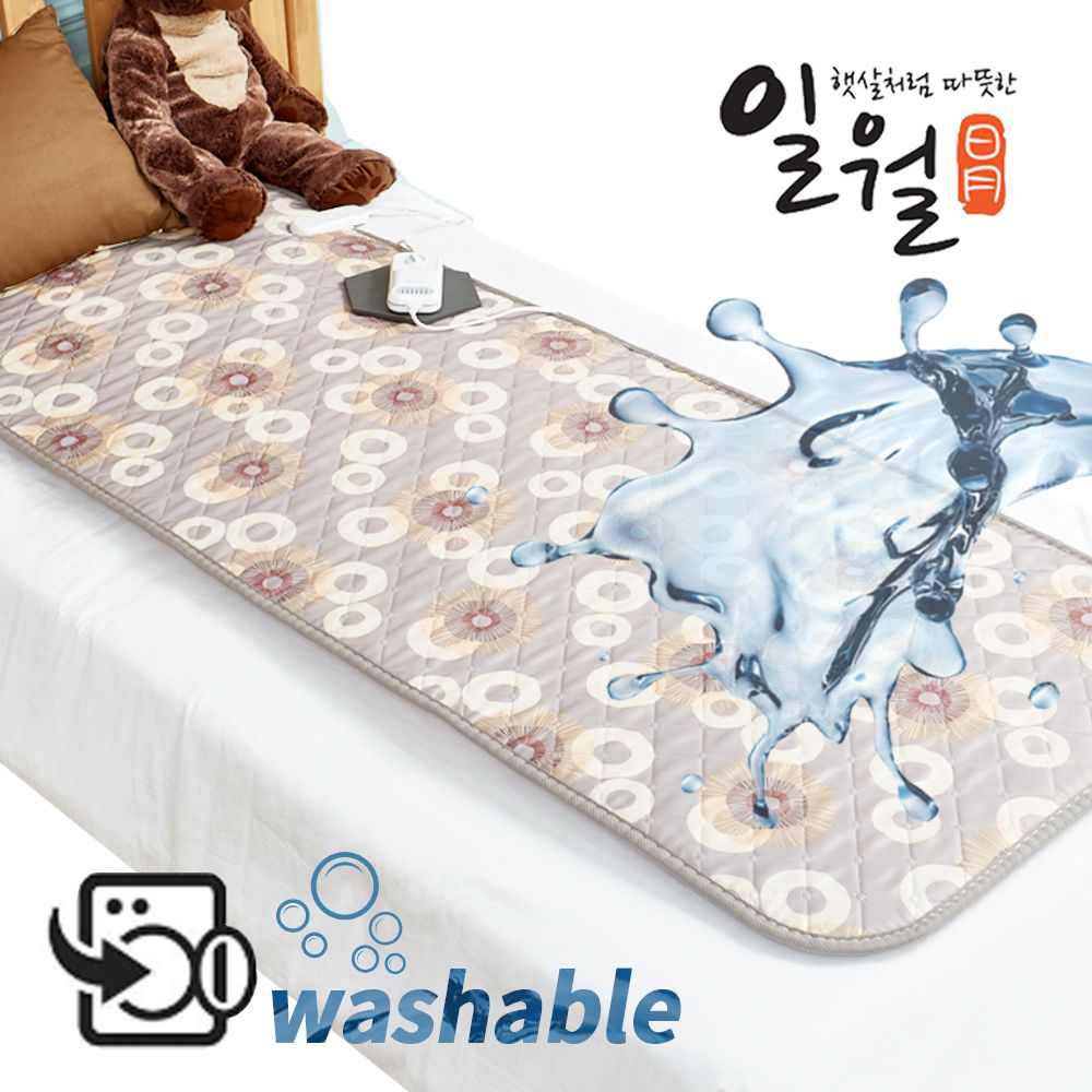 일월 워셔블 민트햇살 전기요 캠핑용 싱글 전기매트 전기장판 온열매트 : 이제이코퍼레이션