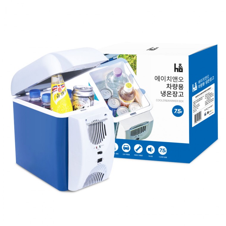 차량용 캠핑 냉장고 휴대용 자동차 미니 냉 온장고 이동식 차량 전기 아이스박스 DC12V : 분홍지팡이