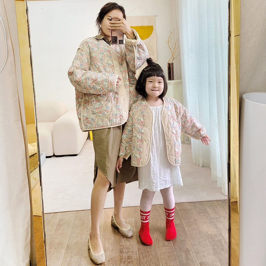 맘 플라워 리버시블 깔깔이 : 더수