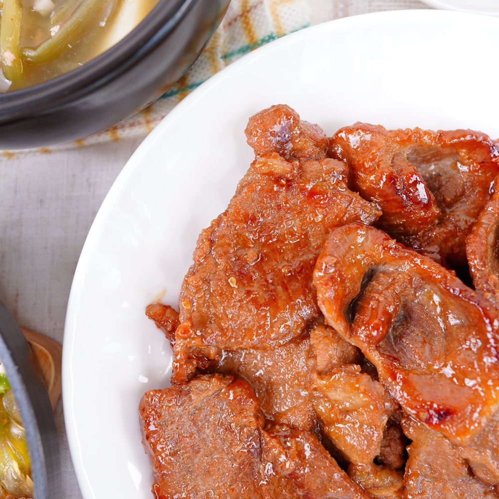 소문난수원갈비 수제 간장맛 돼지갈비 양념목살 돼지왕구이 1.2kg : 소문난 수원갈비