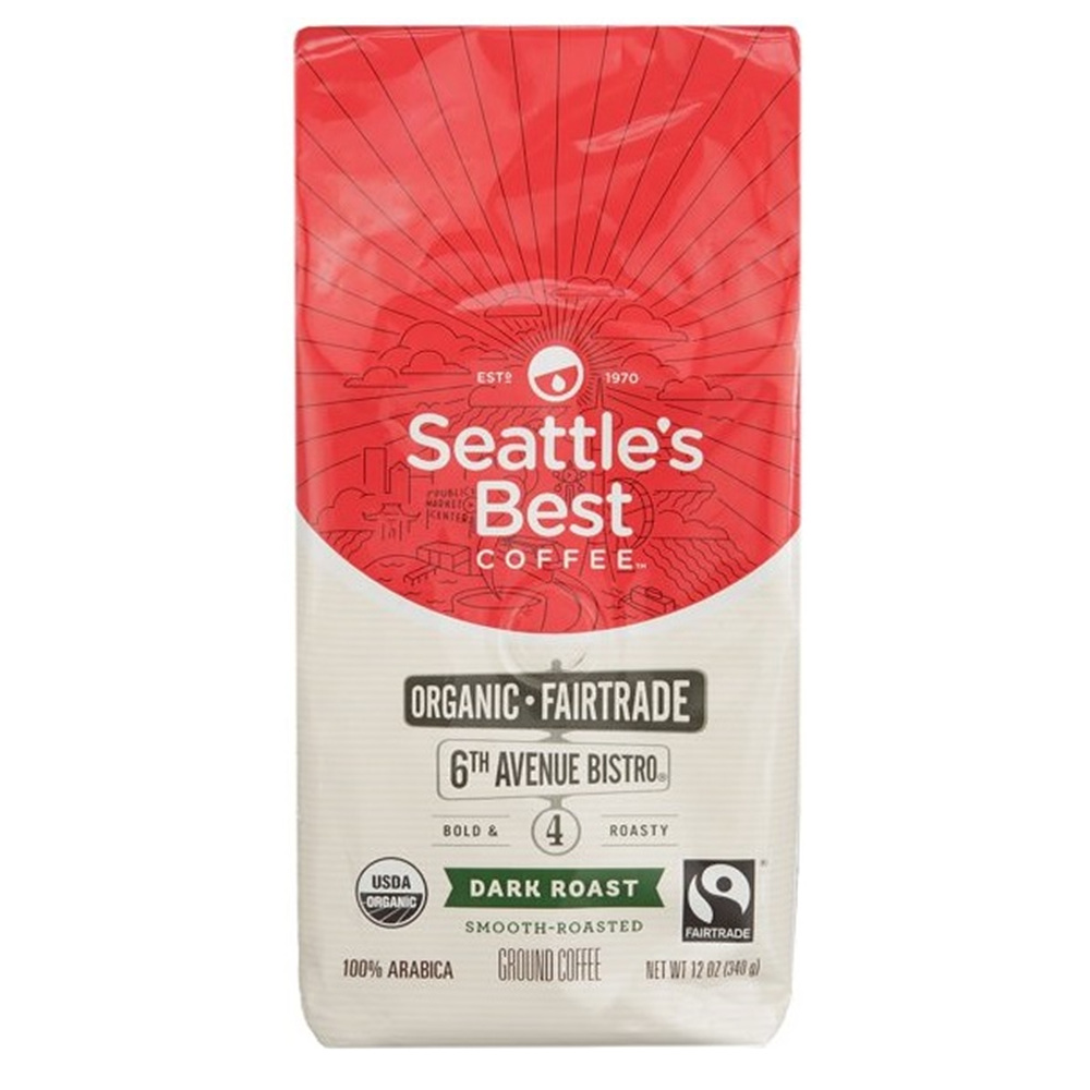 Seattles Best Coffee 미국 시애틀 베스트 커피 6th 에비뉴 비스트로 No.4 그라운드 원두 12oz 340g 3팩 : 썬플라워유통