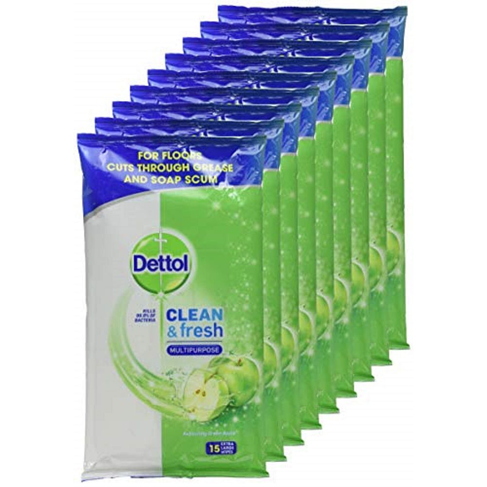 Dettol 다목적 클리너 물티슈 클린 앤 프레쉬 15x9 : 나는직구
