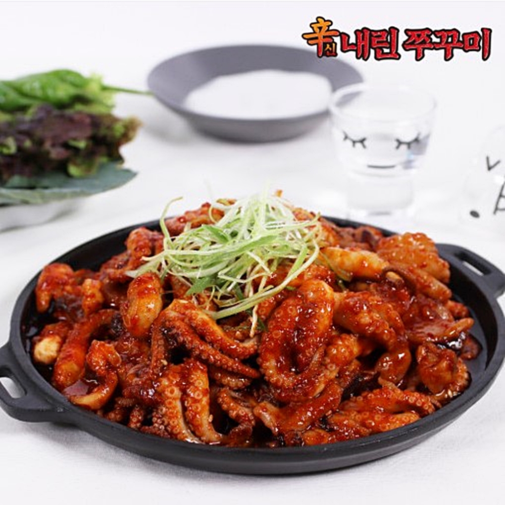 신내린 요리 숯불 불향  볶음 덮밥 매운 양념 맛있는 쭈꾸미 300g 5팩 : 365팔구팔구
