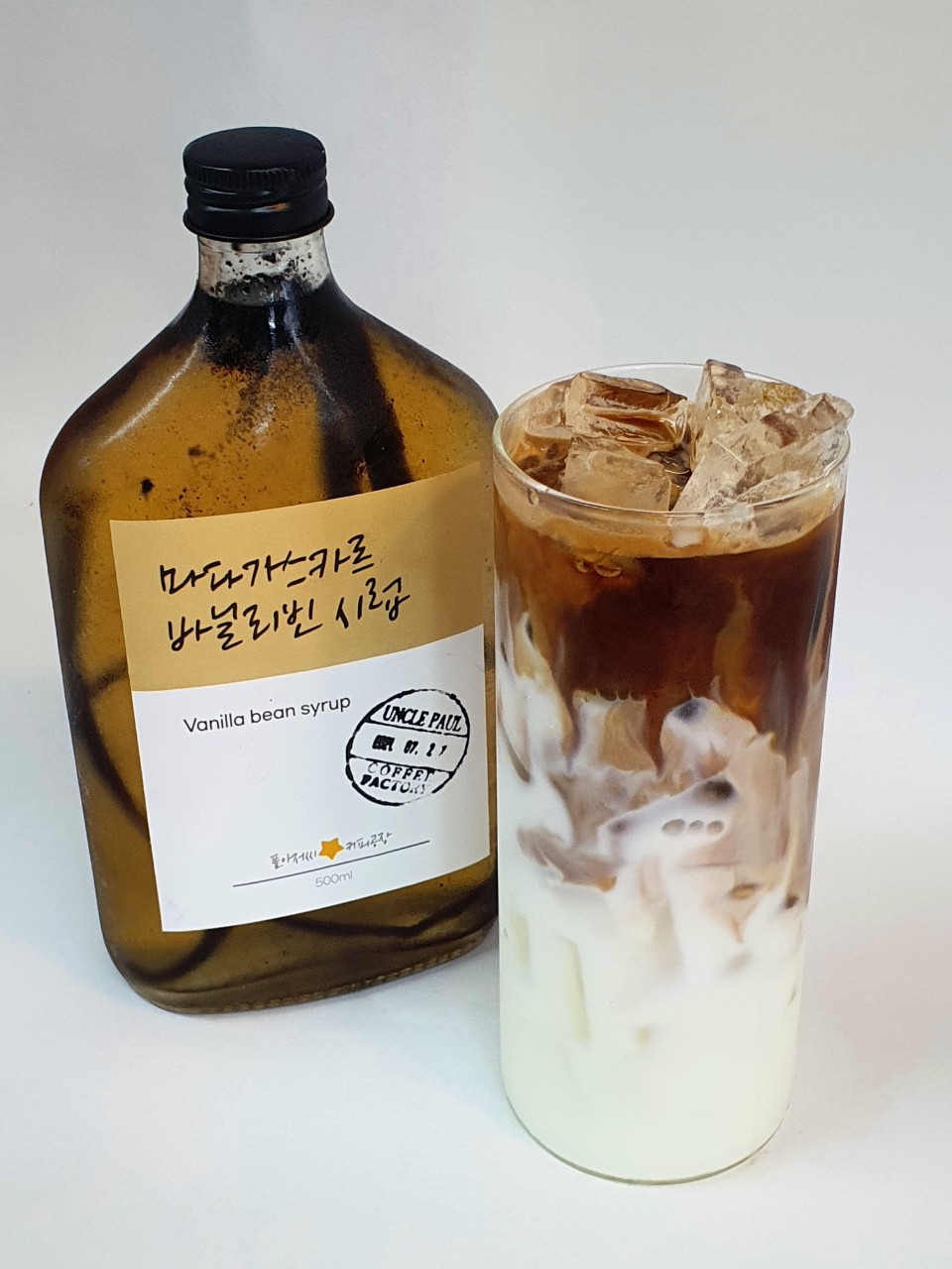 폴아저씨 커피공장 수제 마다가스카르 바닐라빈 시럽 500ml : 폴아저씨 커피공장