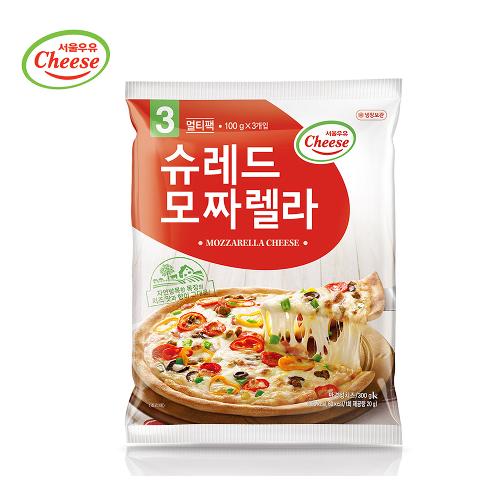 서울우유 슈레드 모짜렐라 피자치즈 멀티팩 300g : 치즈하우스