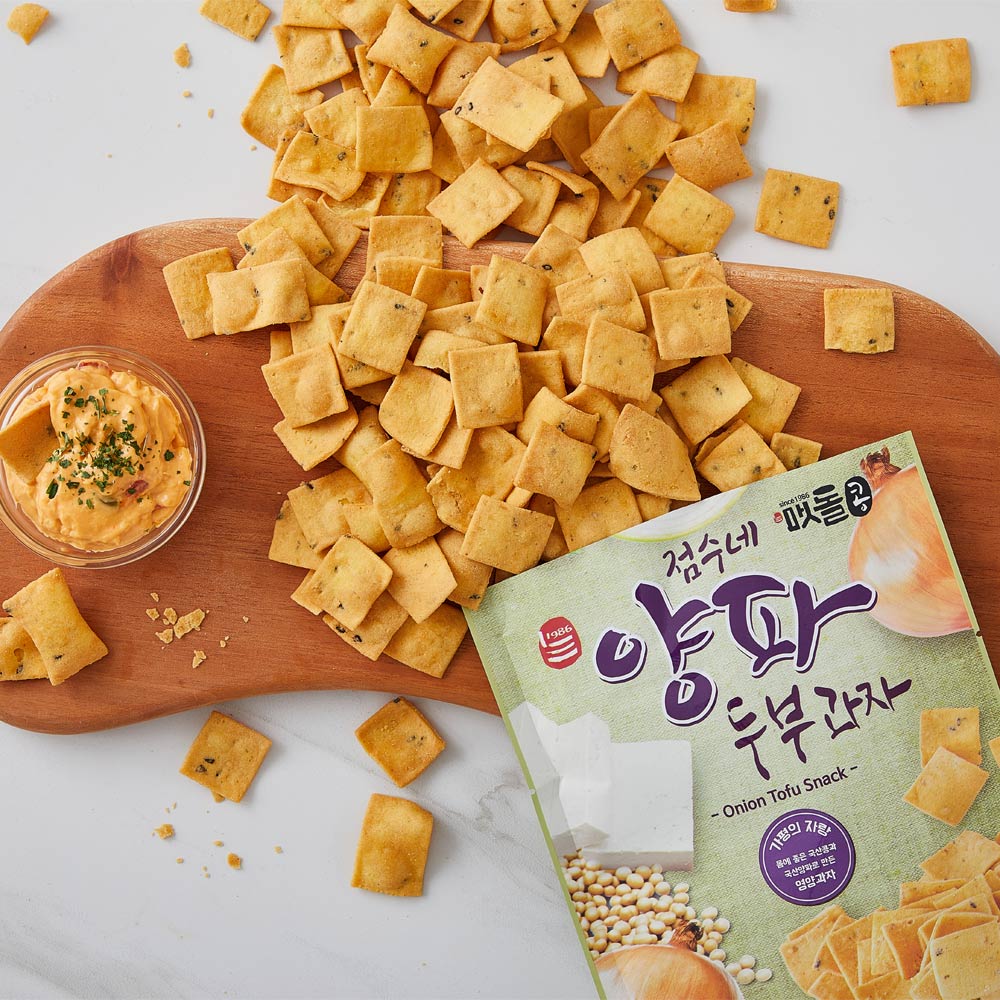 두부과자 영양간식 국내산 수제간식 양파맛 120g 1봉 : 마켓팸
