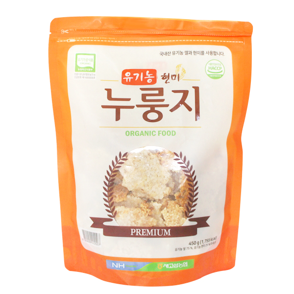 [바비조아][일시품절][입고예정] 구수한 맛이 오래가는 유기농현미 누룽지 450g : 색다른 쌀 - 바비조아