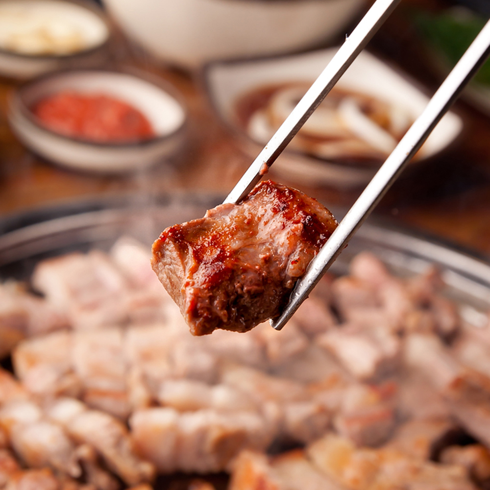 천지푸드 양념 갈매기살 돼지고기 특수부위 돼지갈매기살 구이 500g : 천지푸드