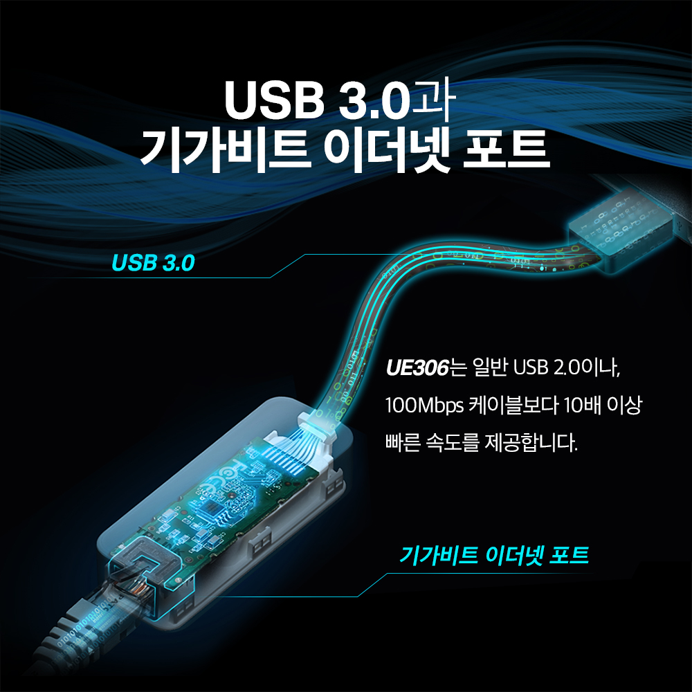 티피링크 UE306 1000Mbps 기가비트 유선 랜카드 랜선젠더 : 티피링크 공식몰