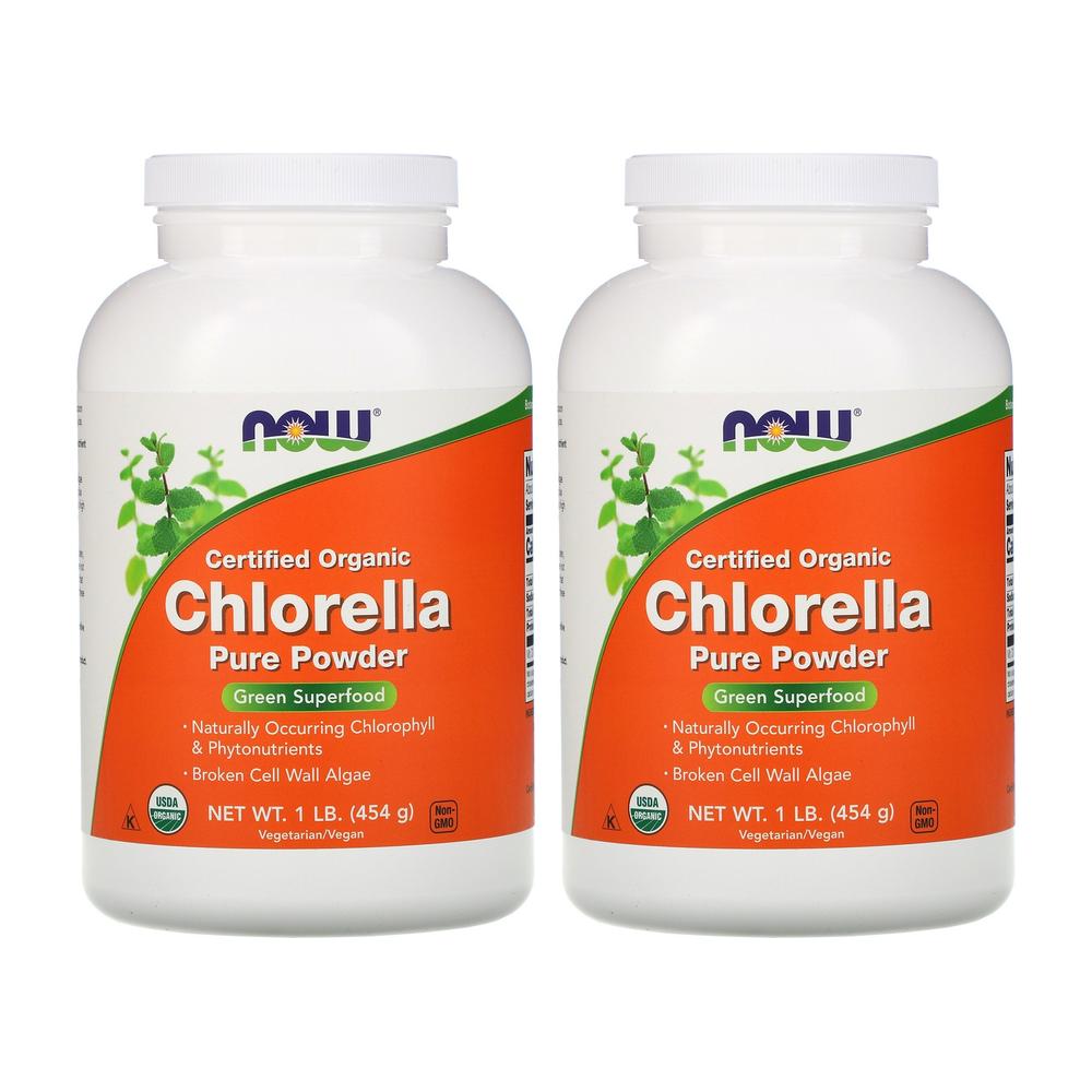 1+1 나우푸드 클로렐라 퓨어 파우더 454g Organic Chlorella : All Day VITA