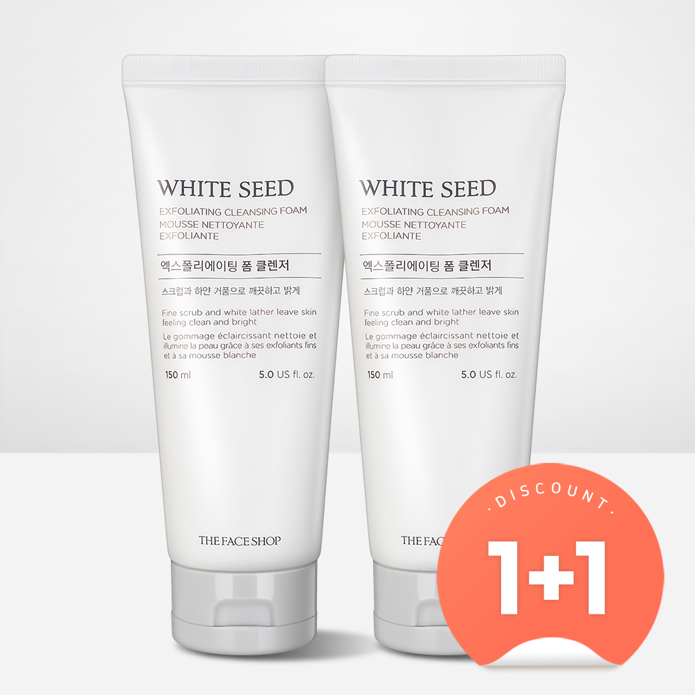 더페이스샵 화이트씨드 엑스폴리에이팅 폼 클렌저 150ml (2개) : 주식회사 스킨스토리