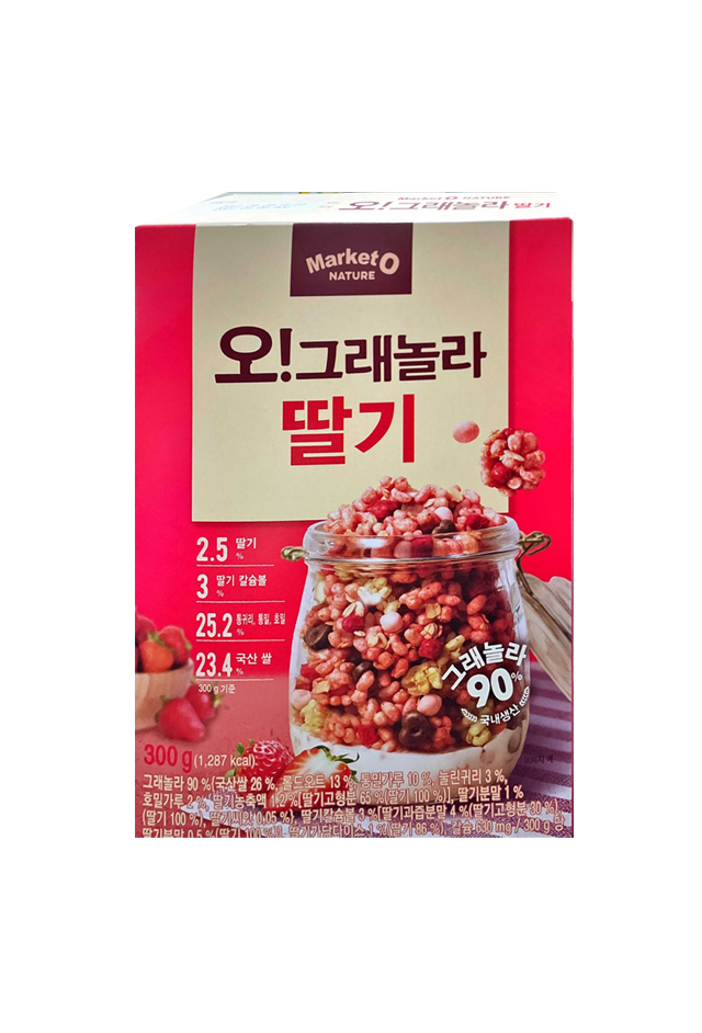 오리온 마켓오 오 그래놀라 딸기 300g : 폭탄맞은 과자상점
