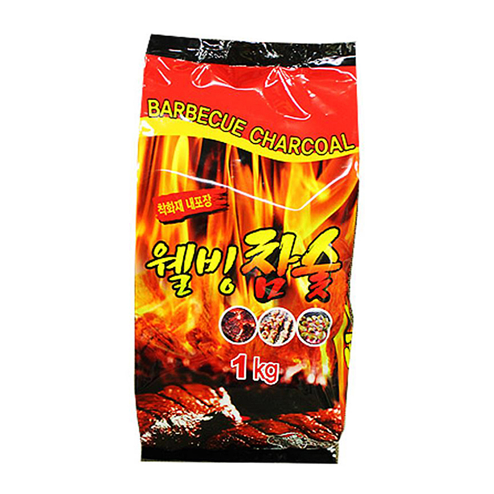 웰빙참숯 1kg 바베큐 나무 캠핑 친환경 무공해(화성연료) : 베스트지엘