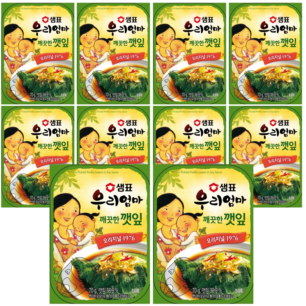 샘표 우리엄마 반찬 깨끗한깻잎 X 10개 캔 통조림 : 슈퍼케이 인터내셔날