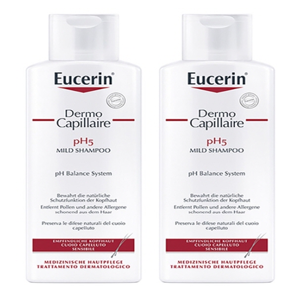 [CI107화장품/미용/제지(헤어케어)] 유세린 더모 카필레르 pH5 마일드 샴푸 250ml x 2 : 원탑