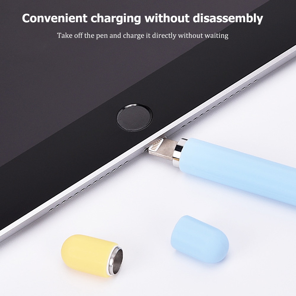 Apple Pencil 1 용 실리콘 보호 케이스 펜 캡이있는 Apple 1 용  83 : 모아모아95