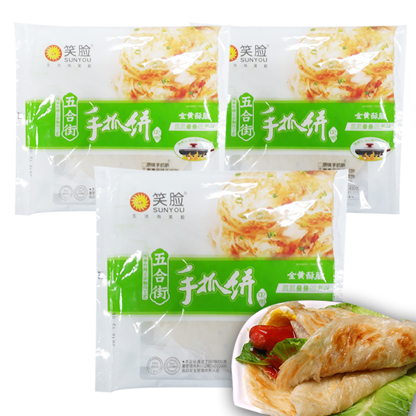 소프트 쇼좌빙 450gX3개묶음 충샹풍미수좌병 밀전병 파맛 대만 중국 디저트 중국식품 : 홍홍푸드몰