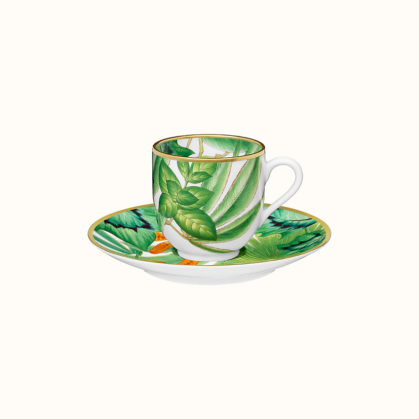 에르메스 티타임세트 Hermes 패시폴리아 트로피컬 무드 홍차잔2인세트 티컵앤소서 : 엠마앤런던