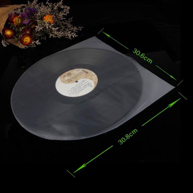 50Pcs 12 비닐 레코드 보호기 LP 레코드 비닐 봉투 정전기 방지 레코드 슬리브 외부 내부 플라스틱 투명 커버 컨테이너 : 모아모아95