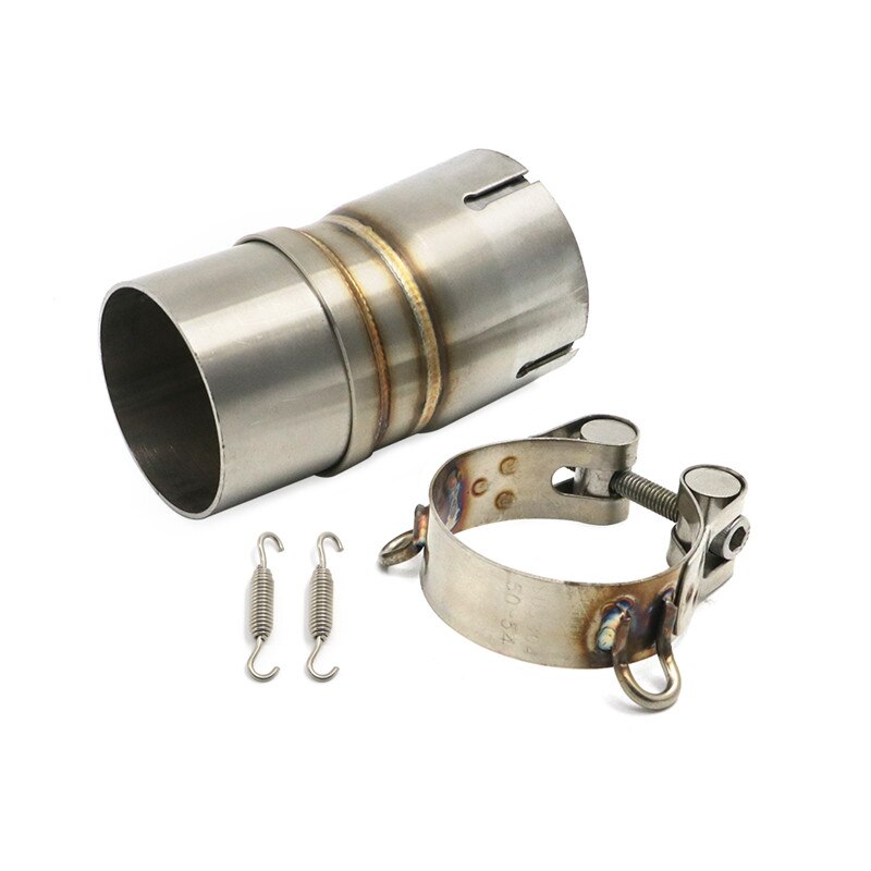 YZF R6 2006-2019 슬립온 오토바이 Yamaha YZFR6 배기 연결 파이프 튜브용 51mm 배기 머플러 중간 링크 파이프 : 모아모아95