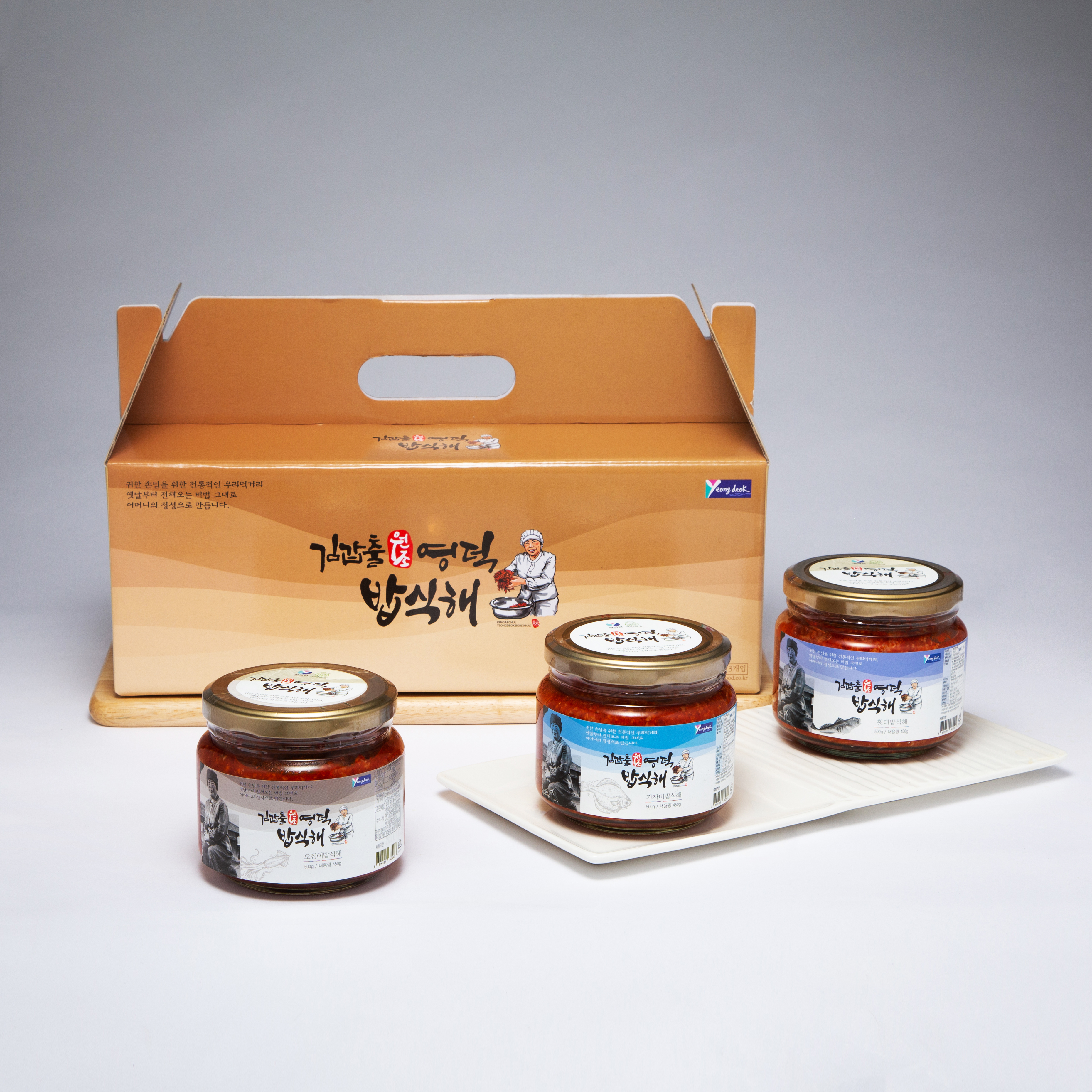 영덕밥식해 가자미,오징어,횟대 3종세트 (500g x 3) 전통 옛날 그대로 1.5kg : 영덕밥식해