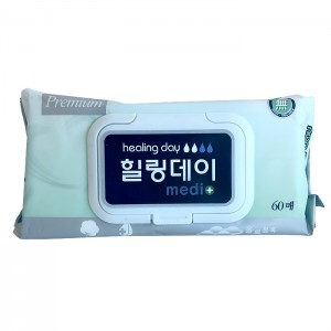 힐링데이물티슈 60매20팩 대형물티슈 요양병원물티슈 60매 : 로운상사