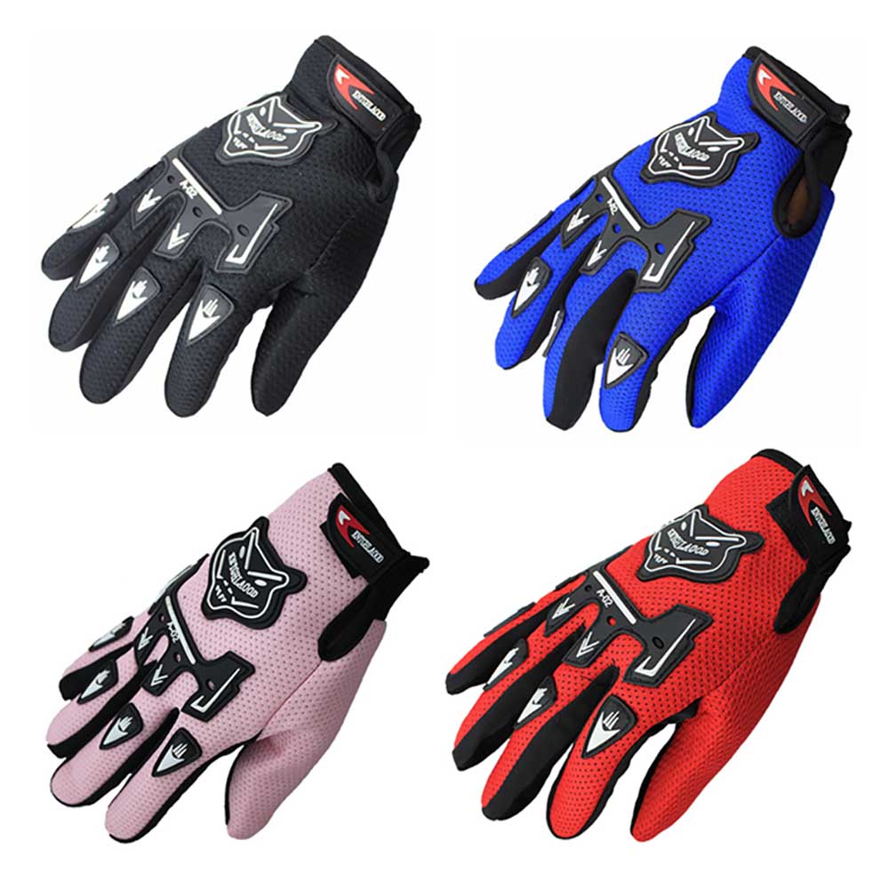 어린이 전체 손가락 오토바이 장갑 어린이 소년 여름 겨울 모토 크로스 가죽 Luvas 오토바이 Guantes 어린이 레이싱 장갑 : 모아모아95