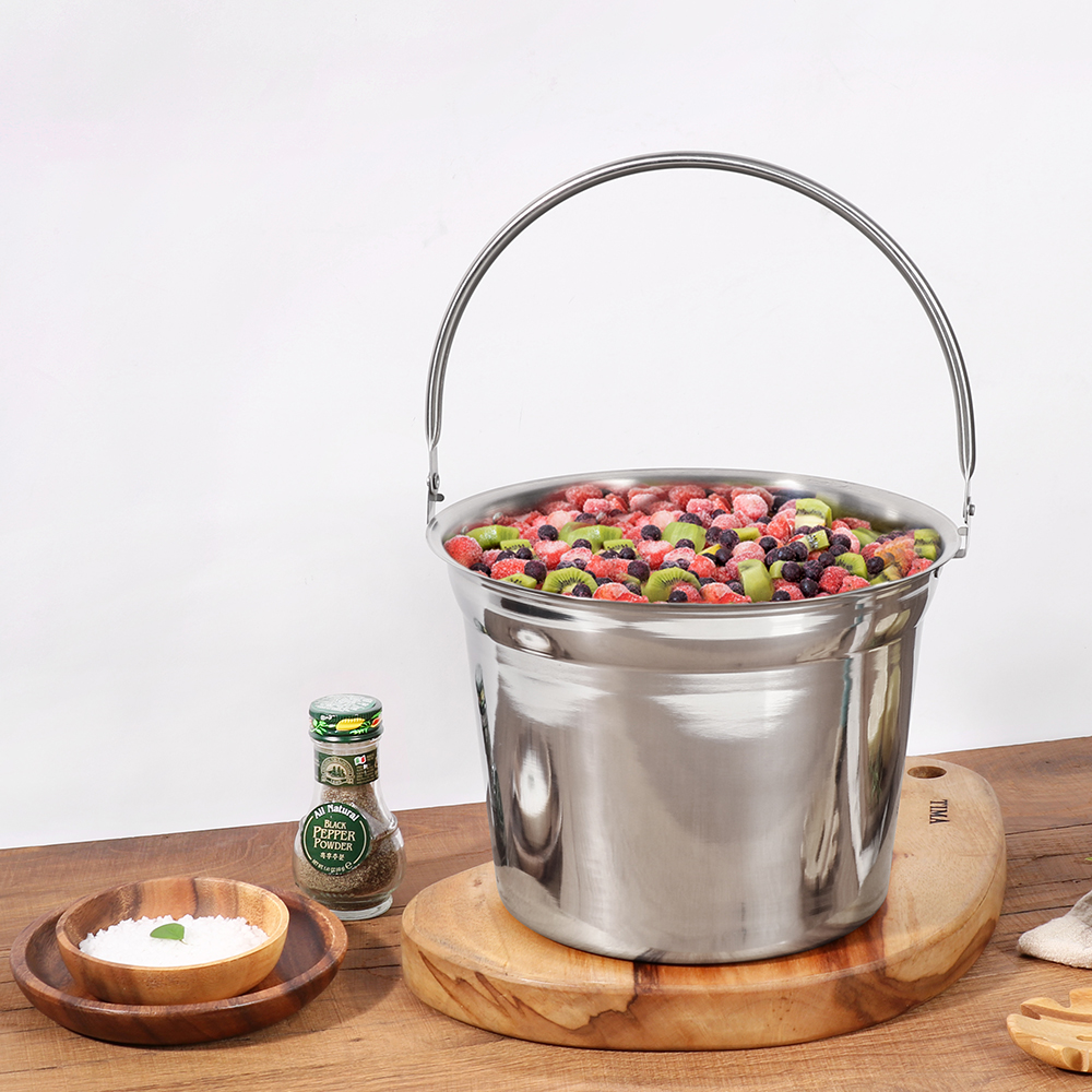 국산 스텐 인덕션 들통 6.5L 바스켓 미니 젖병 열탕 소독 잼팟 양동이 행주삶는냄비 : 리빙캐슬