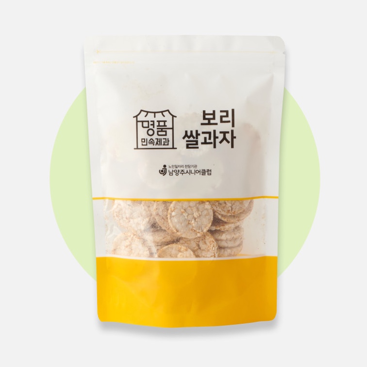 경기도참좋은상품 남양주시니어클럽 명품민속제과 보리쌀과자 80g : 마켓경기