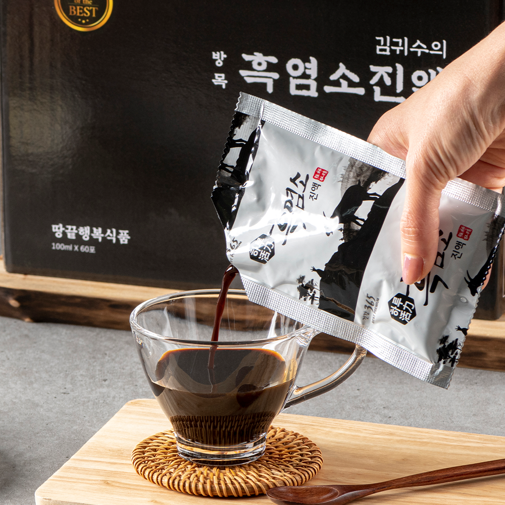 땅끝행복식품 김귀수 흑염소진액 흑염소즙 엑기스 100ml 30포 : 땅끝행복식품