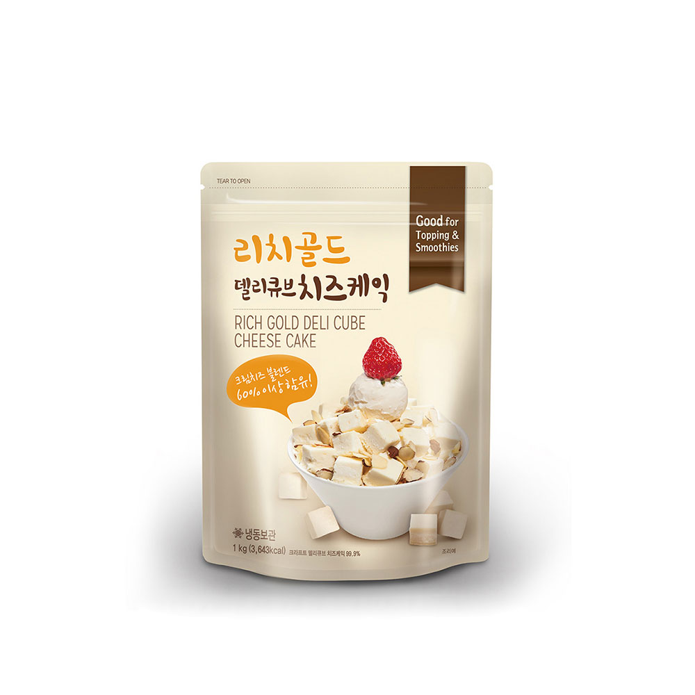 리치골드 델리큐브 치즈케익 다이스 1kg 아이스박스 포장 : 티 포인트