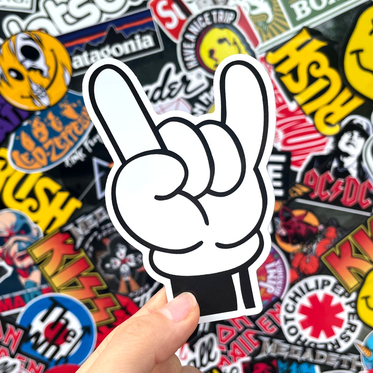 ROCK N ROLL HAND SIGN 락앤롤 스티커 아이패드 스티커 : 스티커붐