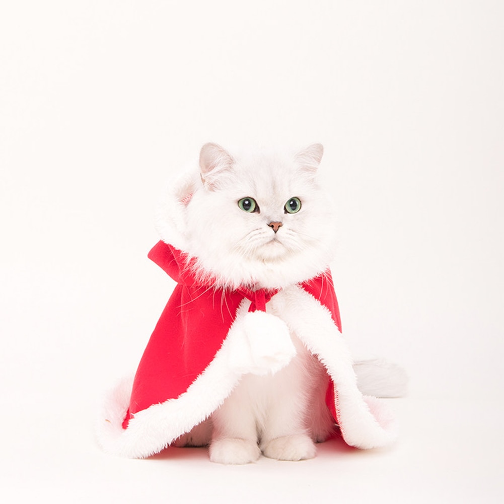 크리스마스 고양이 강아지 산타 모자 망토 애완 동물 코스프레 의상 크리스마스 새끼 고양이 빨간 모자 의류 옷 재미 있은 개 맨틀 애완 동물... 