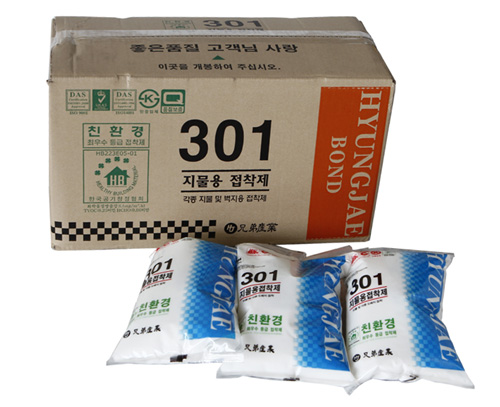 지물용 도배용 접착제 본드 301 형제산업 850g 20개입 : 럭키포장박사