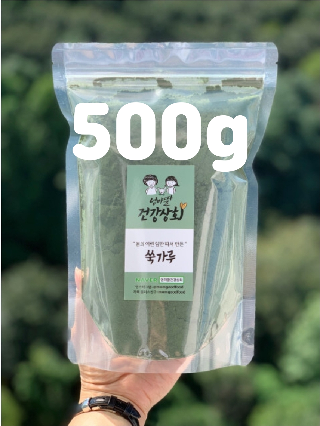 국산 고운 어린햇쑥가루 500g 쑥우유 쑥라떼 대용량 : 엄마딸건강상회