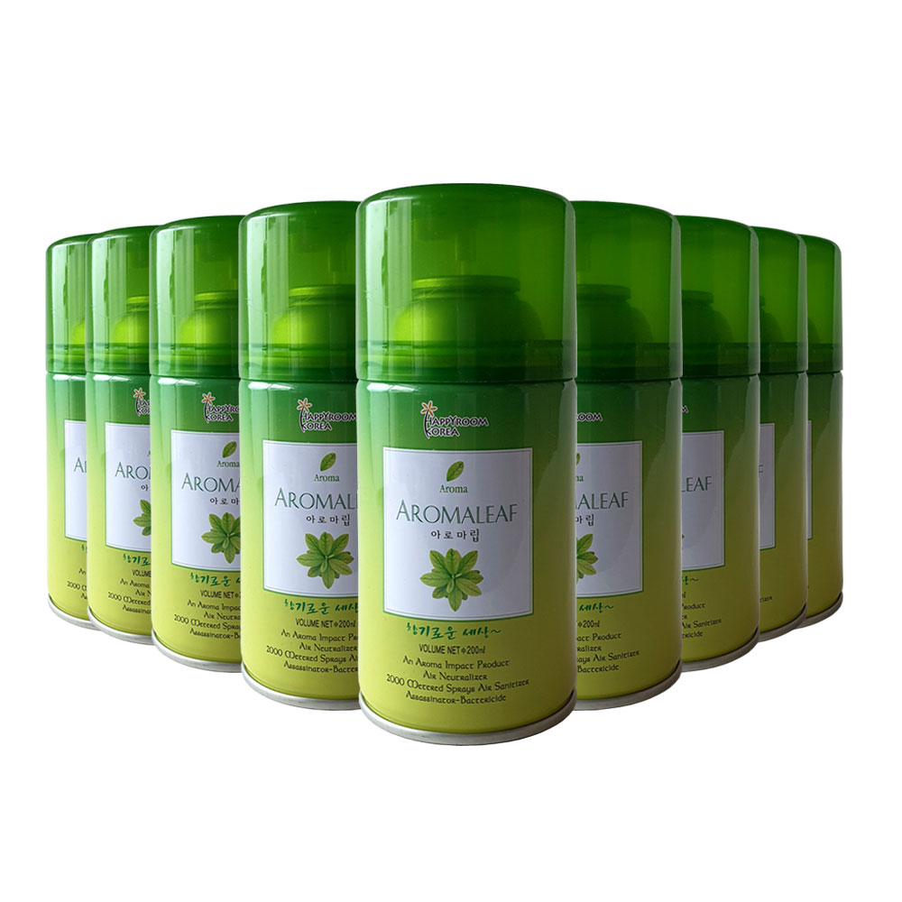 해피룸 아로마립 방향캔 200ml 엔젤블로썸향 10개1세트 자동분사기  리필용방향제 아로마방향제 방향캔 향캔 분사기용 리필교환용 방향캔... 