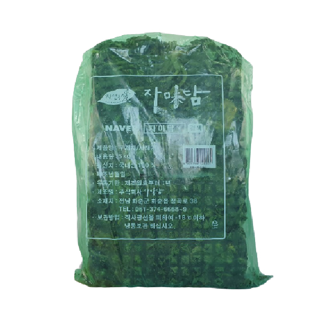 [자미담] 국내산100% 해풍맞은 보성웅치 고랭지 삶은 냉동 무청시래기 15kg : 농업회사법인주식회사 자미담