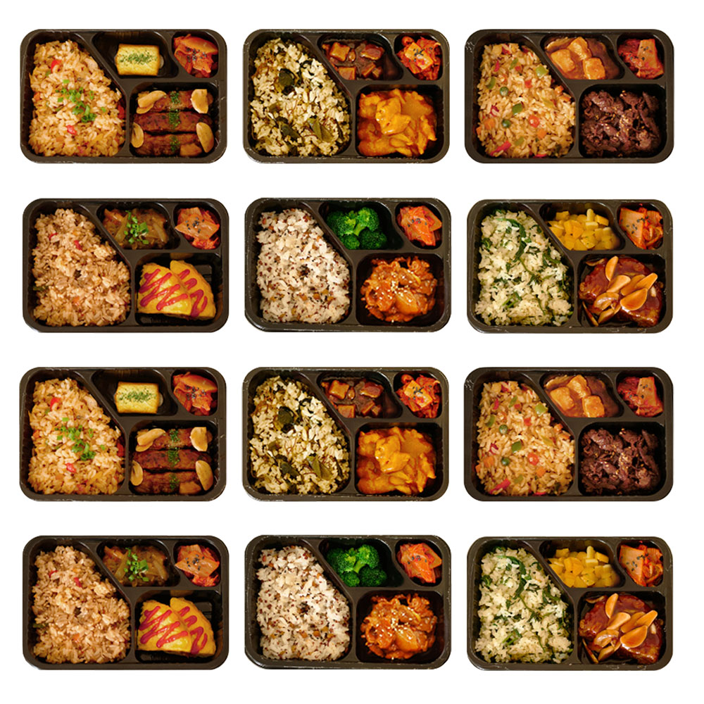 미용식도시락 HMR 냉동도시락 아침간편식 간편한끼식사 건강식단관리 건강도시락 6종 12팩 : 다이어트벤또n비드몰