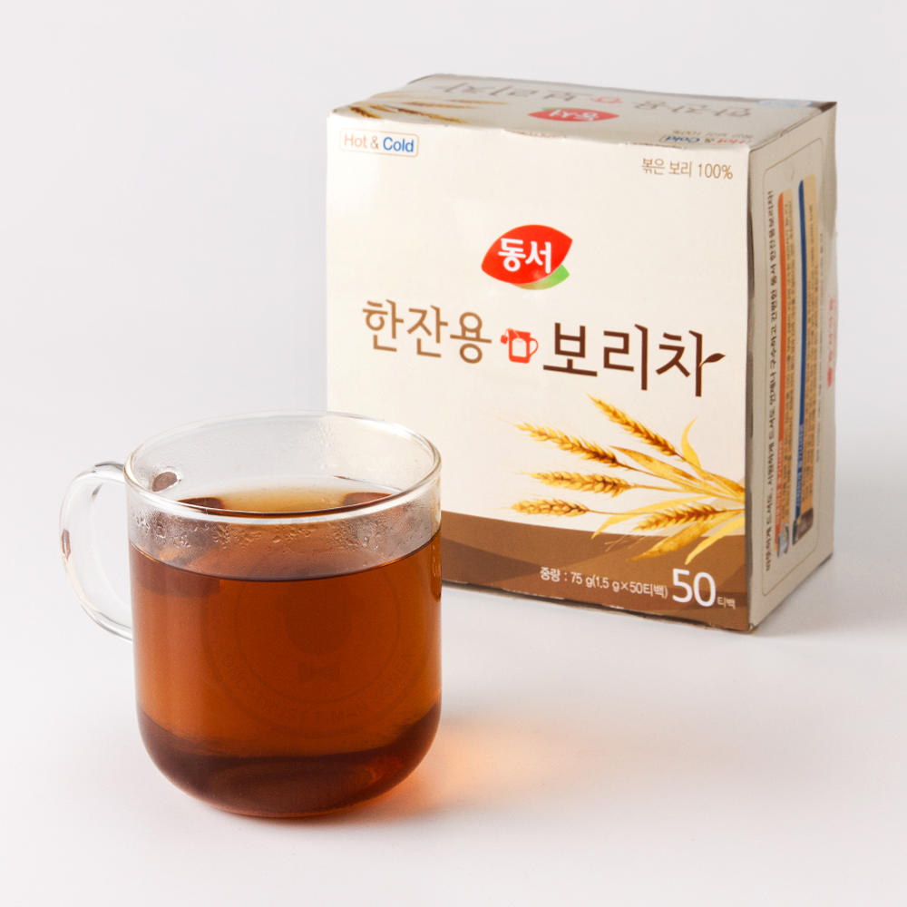 동서 한잔용 보리차 국산 볶은보리차 일회용티백 50T : Teaman