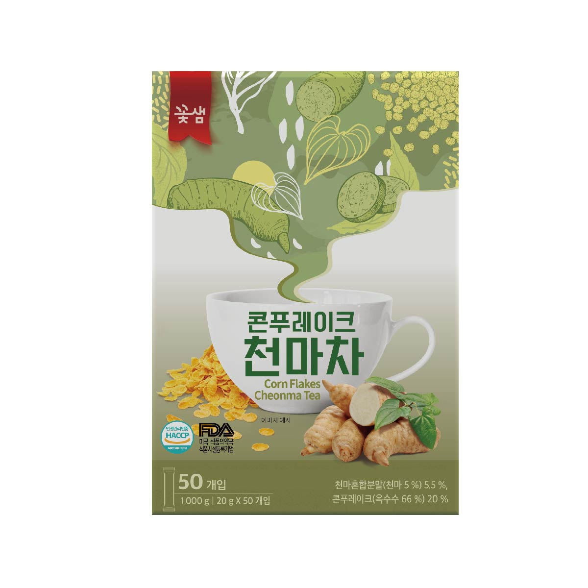 꽃샘식품 콘푸레이크 천마차 50T 마차 천마 : 그린푸드119