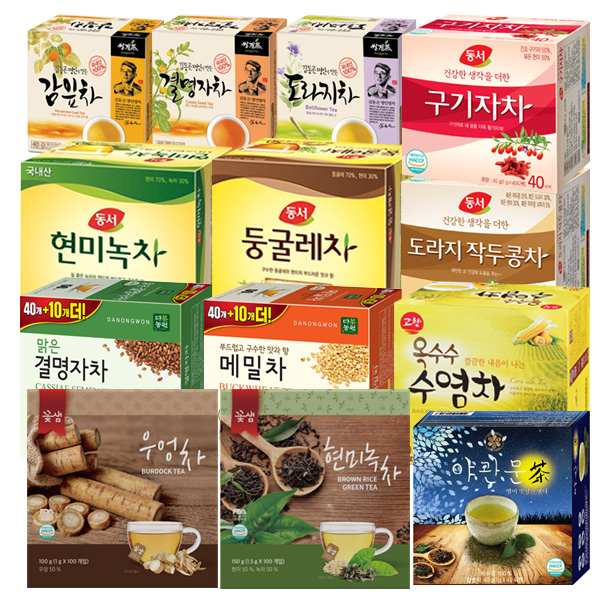 꽃샘 현미녹차 100T 티백차 : 더커피 주식회사
