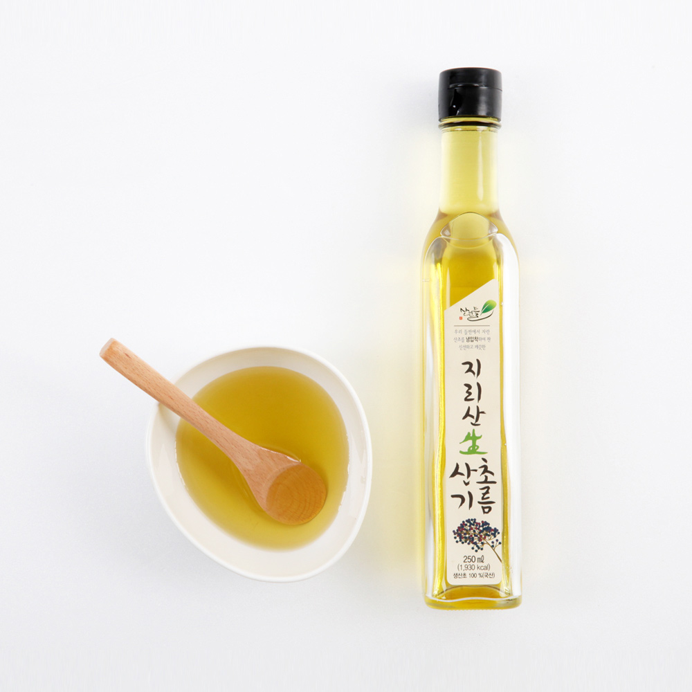 산엔들 지리산 산초기름 250ml : 밭에서 캔 식물성 오메가3