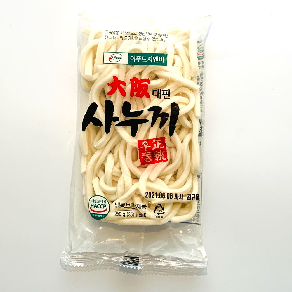 숙성면 사누끼우동 250g 냉동우동사리 : 깡통골목할매유부전골