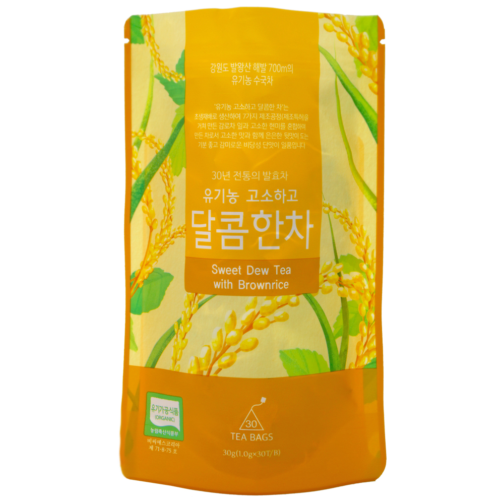 [감로700본사] 유기농 고소하고 달콤한차 30티백 감로차 비건식품인증 유기가공식품인증 : 감로700주식회사