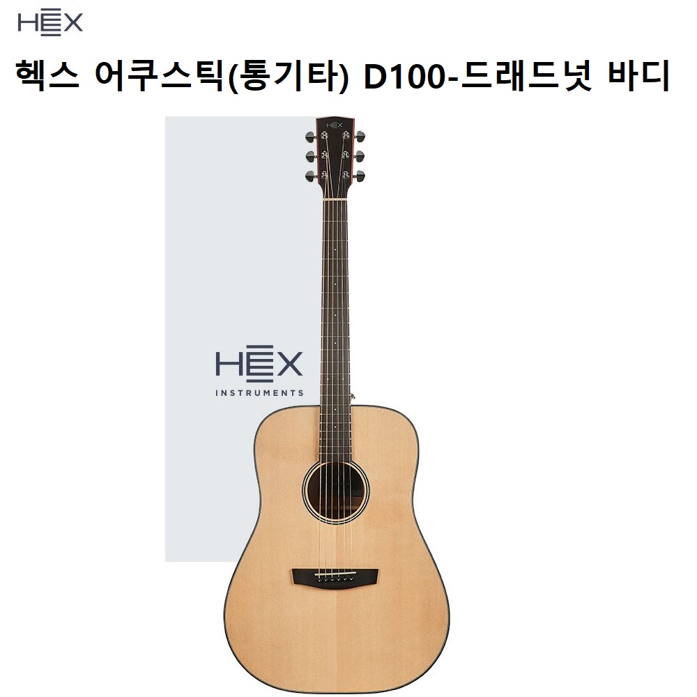 (다다리오통기타현증정)헥스 통기타 D100(드래드넛바디) : 다온종합악기