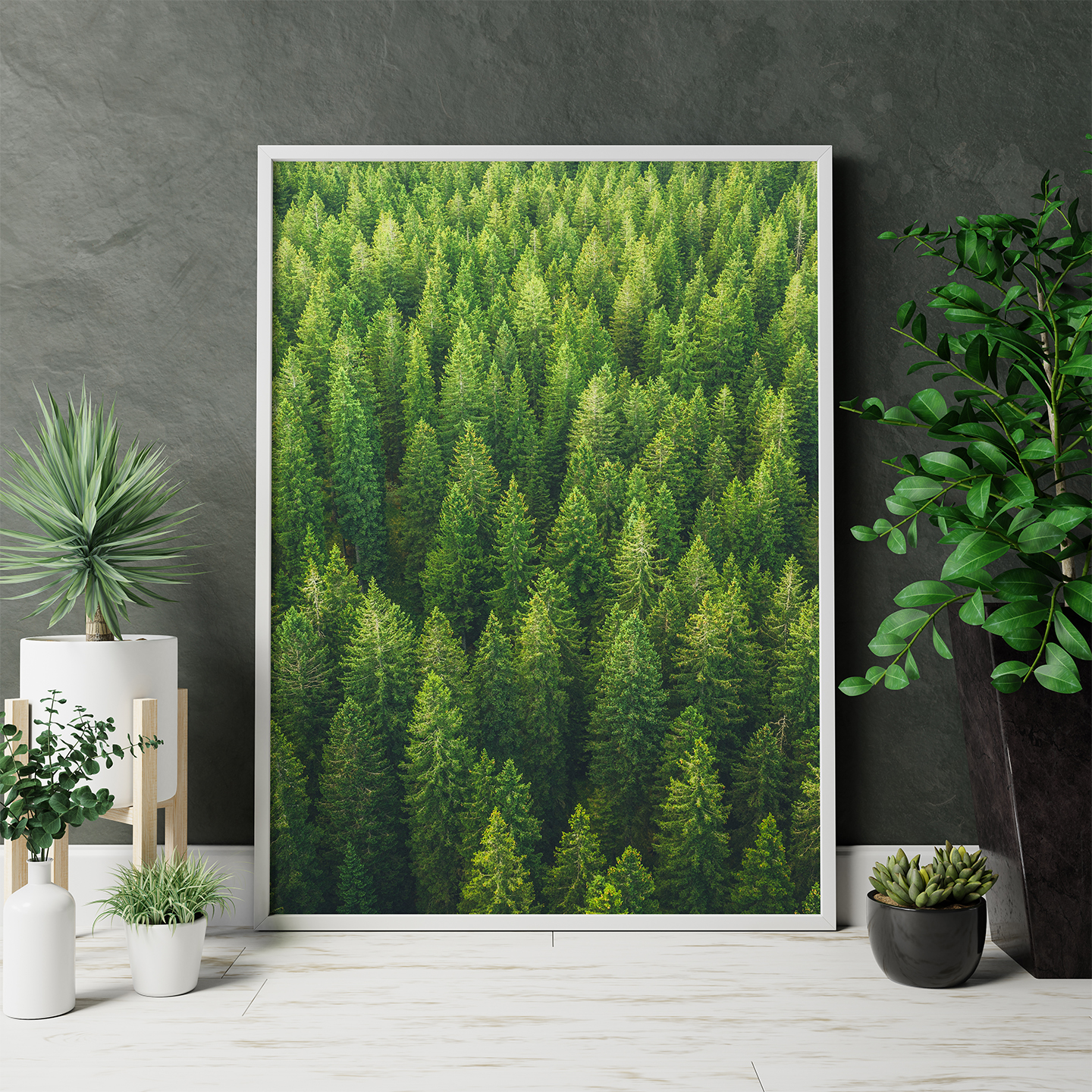 숲 나무 수풀 사진 Forest 자연 브로마이드 인테리어 스튜디오 액자 A4 포스터 : 바이프레임