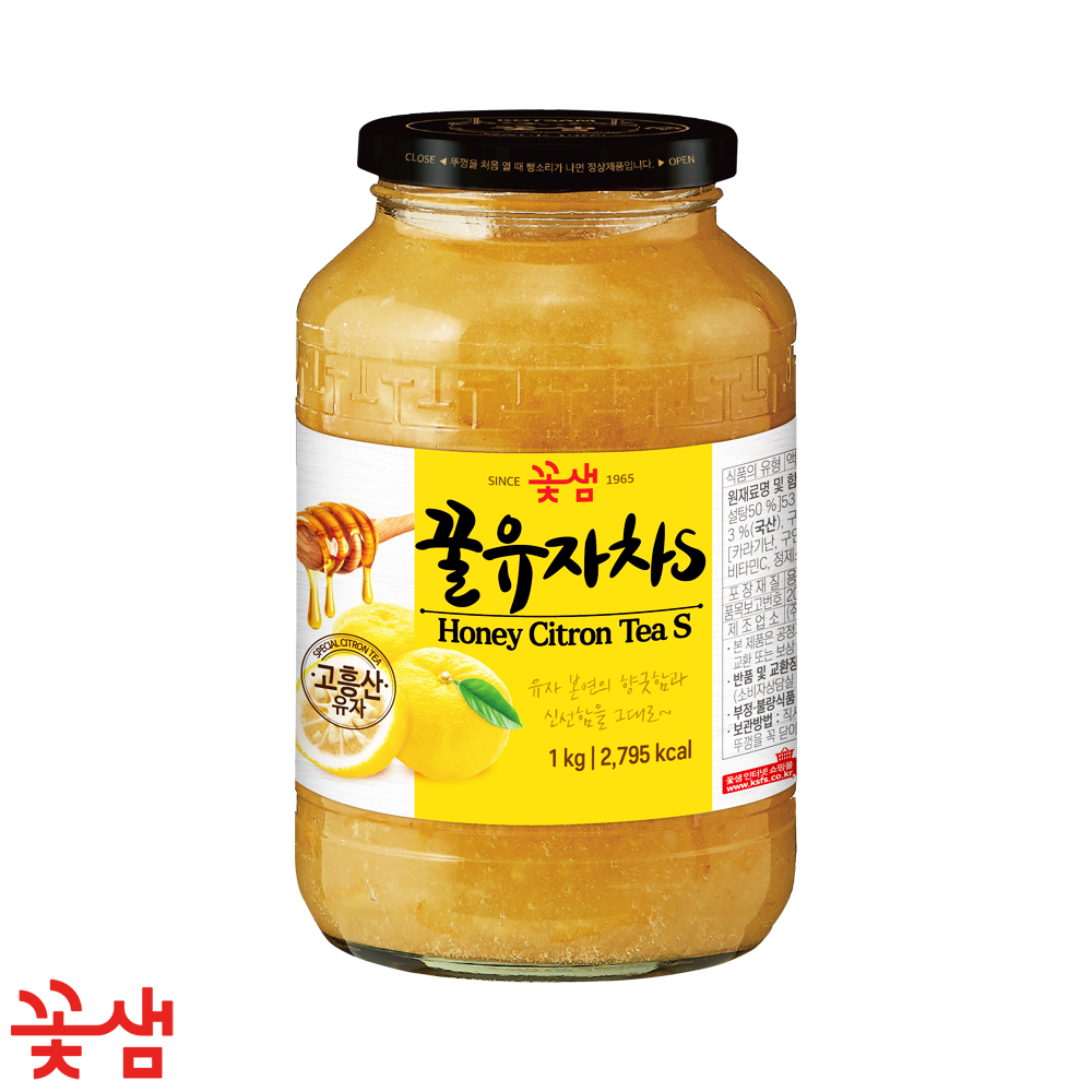 꽃샘 꿀 유자차 1kg : 모카다방