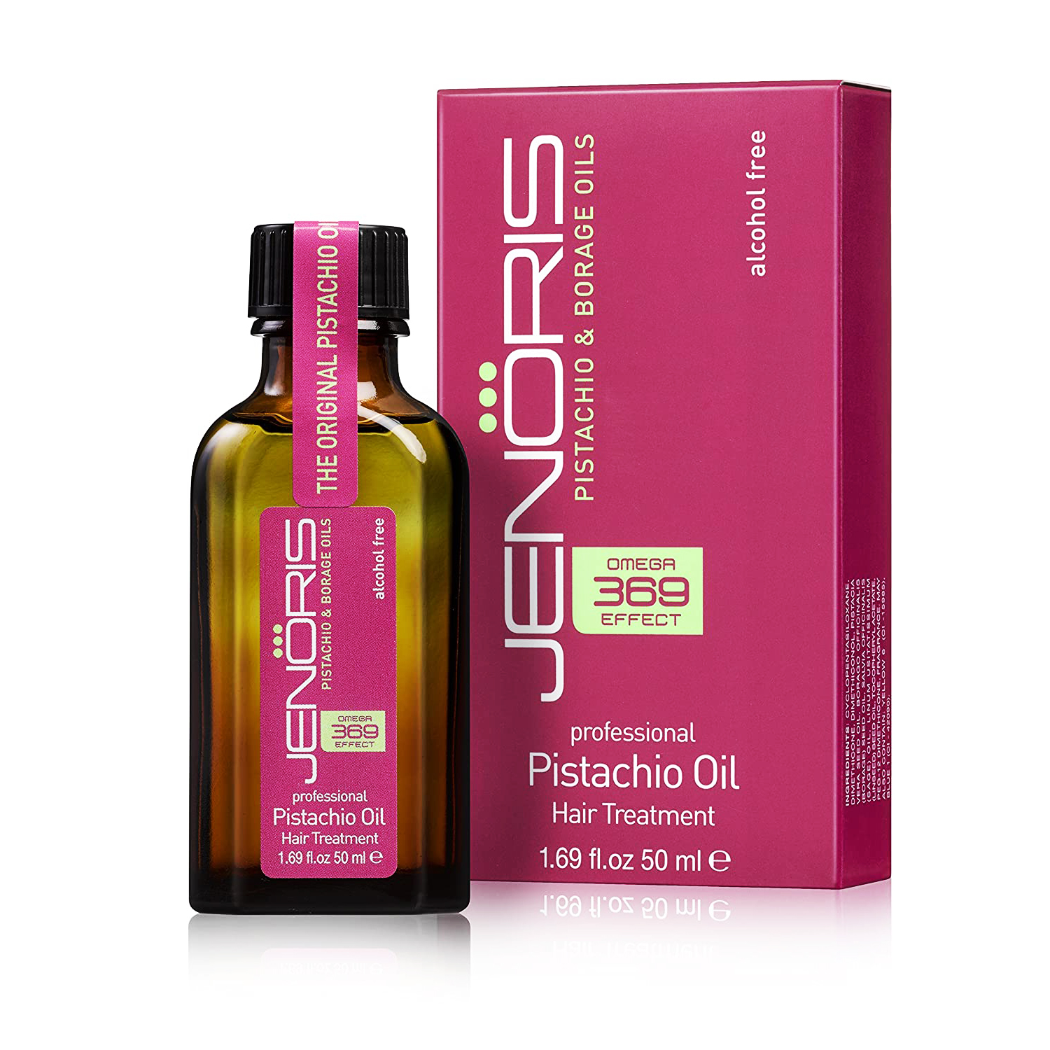 JENORIS 제노리스 헤어 트리트먼트 에센스 피스타치오 & 보라지 오일 50ml : 카디내추럴