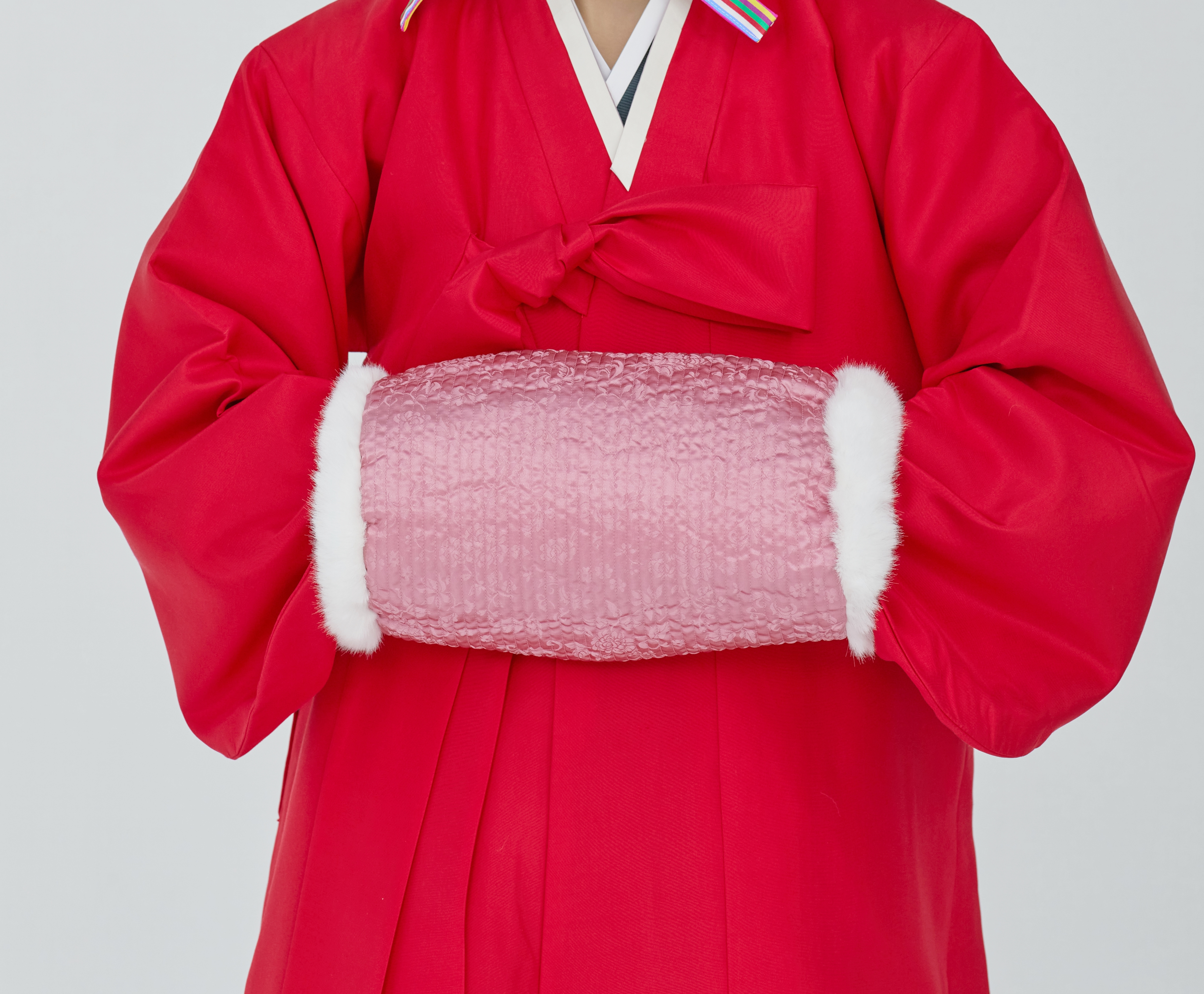 [판매종료]명썸 양단 누비 손토시가방 꽃분홍 머프백 : 명썸